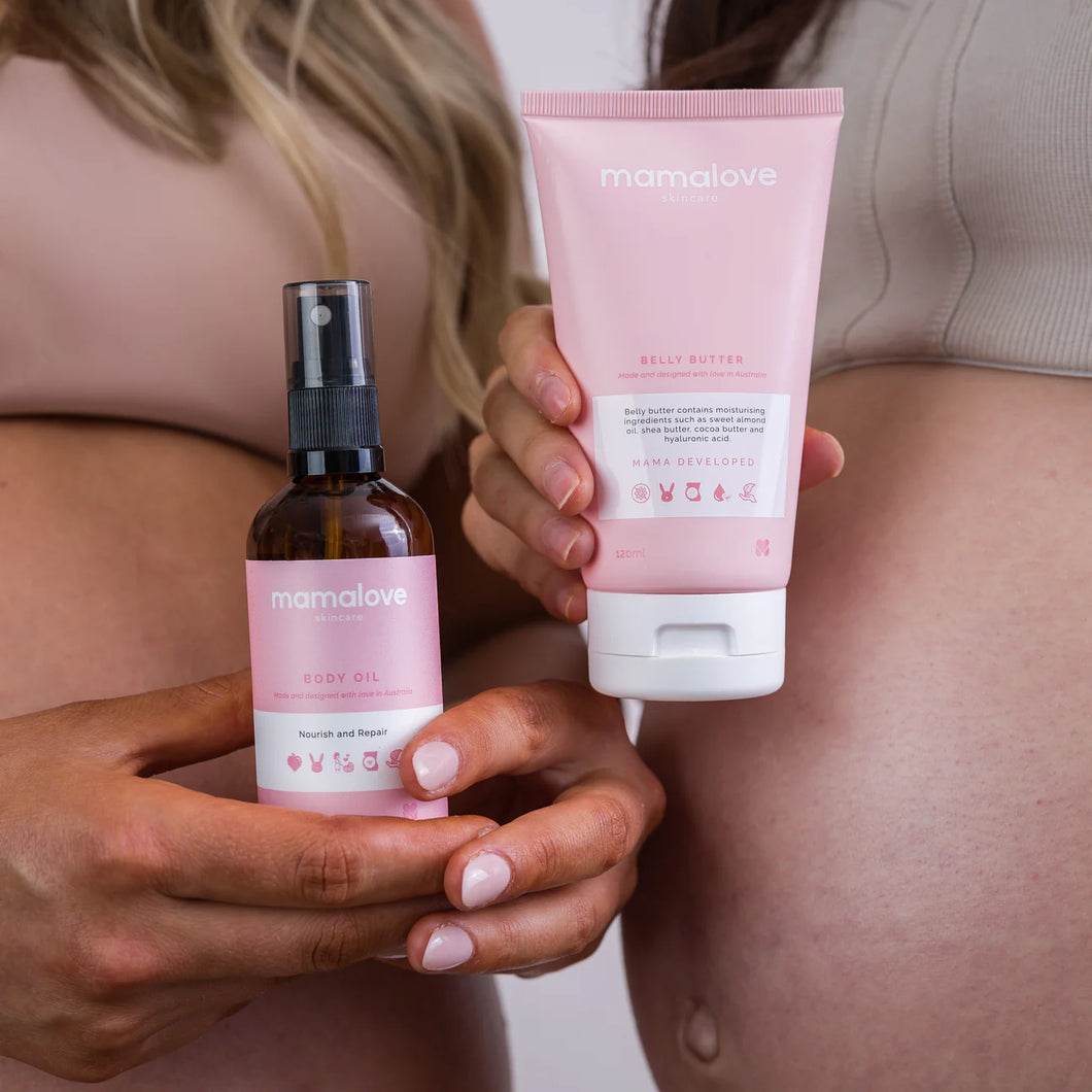 Mamalove Skincare Belly Butter and Body Oil Duo