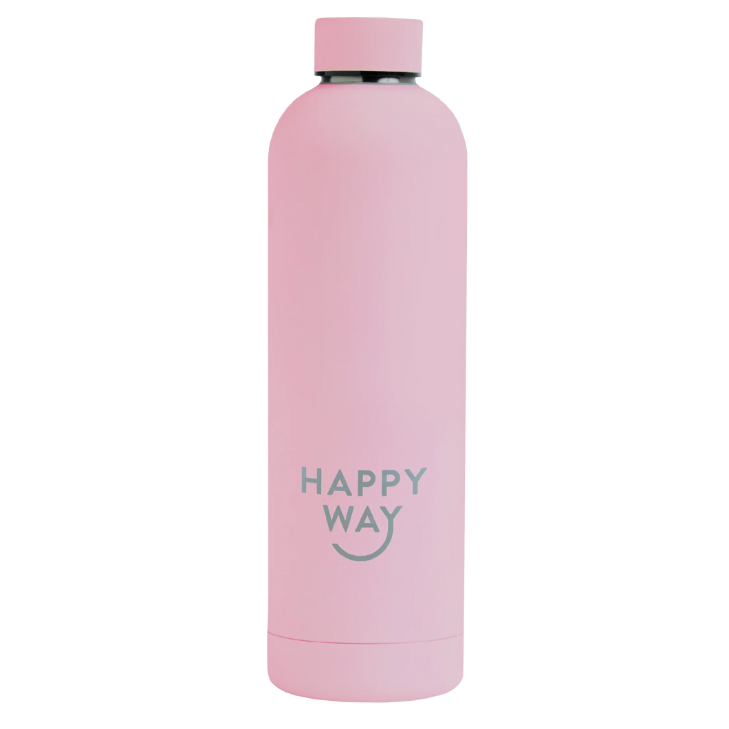 Stainless Steel Drink Bottle - Pink (Happyway)