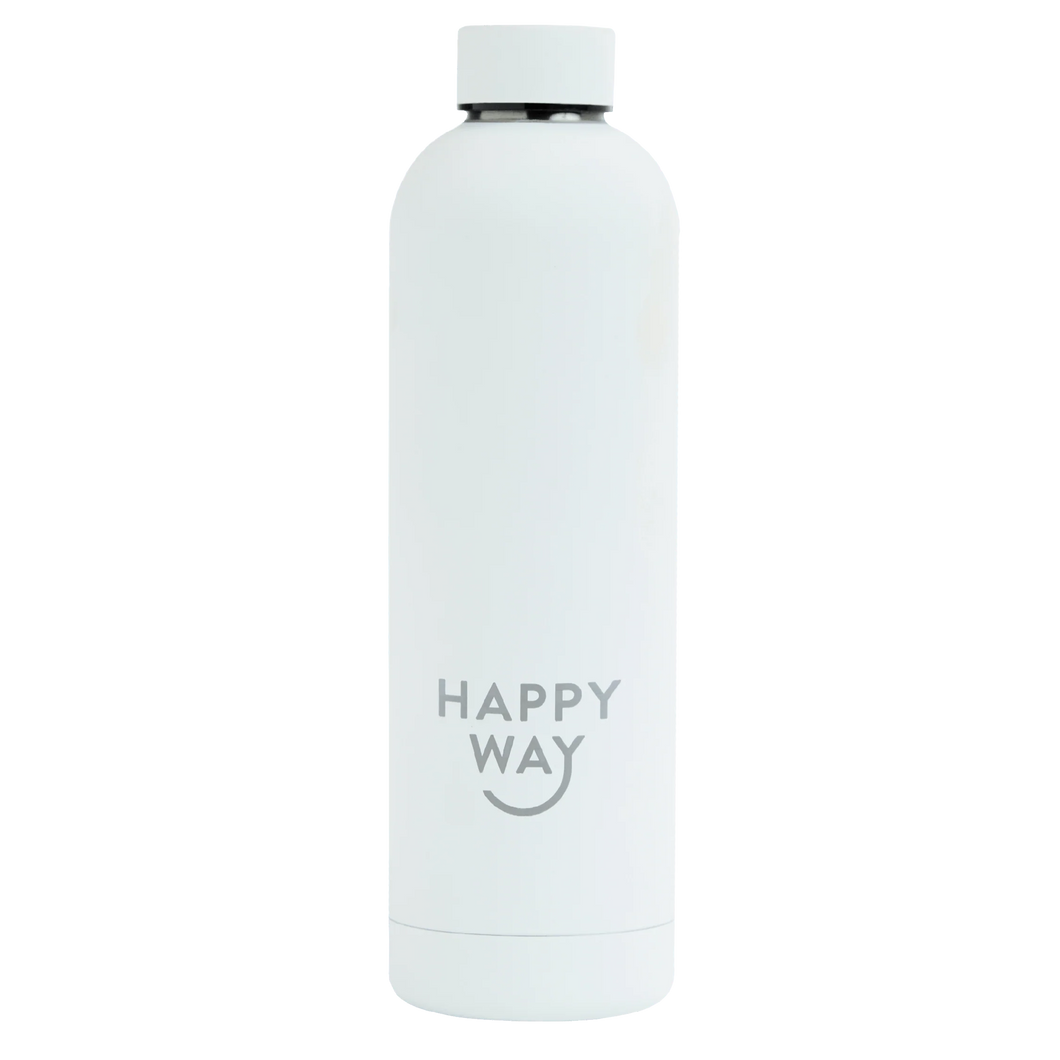 Stainless Steel Drink Bottle - White (Happyway)