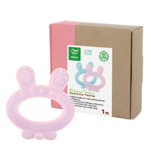 Load image into Gallery viewer, Haakaa Silicone Rabbit Ear Teether Pink or Blue
